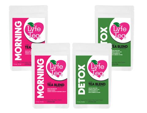 2. Lyfe Tea 28 Day Teatox (2 Morning and 2 Detox Teas)